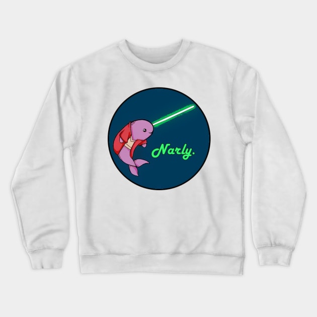 Narly Narwhal Crewneck Sweatshirt by nicholasc19